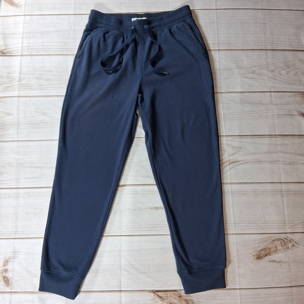 Orvis Classic Collection Jogger Sweatpants Mens M Navy Blue Drawstring Fleece
